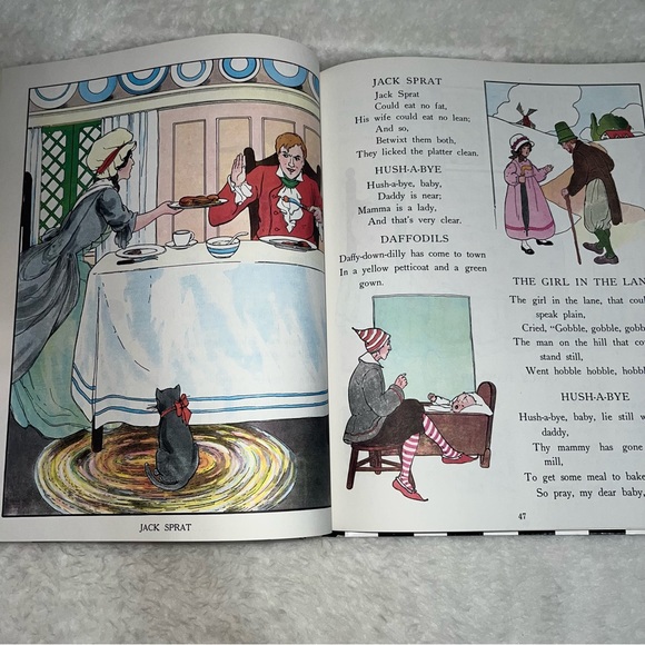 The Real Mother Goose 1944 hardback book of rhymes vintage - Picture 9 of 16